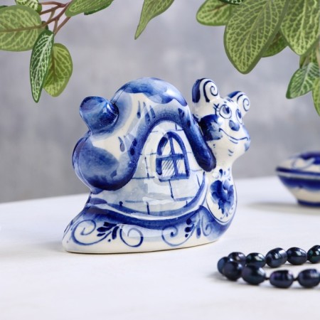 Souvenir "Snail with a house", 9 cm, gzhel-5