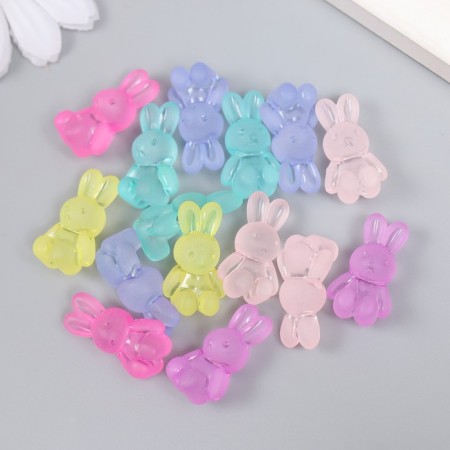 Decor for creativity plastic "Sitting bunny" matte mix 20 g 2.4x1.4x1.1 cm