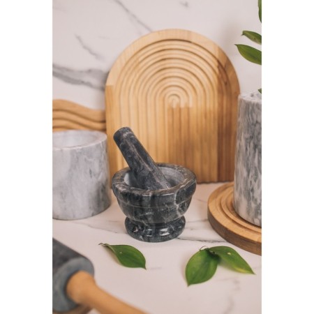 Stupa with a pestle Magistro "Marble", 10.5 × 7 cm, stone, black color-8