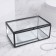 Organizer for storage, 1 section, with a lid, glass, with a mirror base, 17 × 10.5 cm, the color is transparent/black