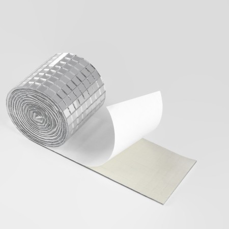 Mirror mosaic adhesive, 0.5 × 0.5 cm, 8 rows 4 cm × 1 m, silver glass-4