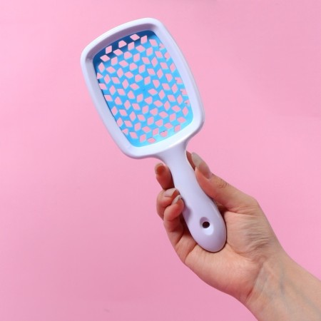 The comb is massage, wide, ventilated, 8.5 × 20.5 cm, PVC box, color mix/white-7