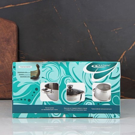Antei pan, 1.5 l, d = 16 cm, glass cover, capsule, induction-4