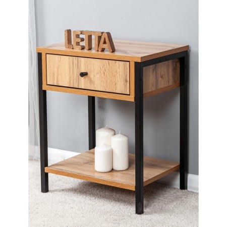 Tumbling with a box Frame, 408 × 304 × 504 mm, chipboard, color of oak vanan / ferrous metal-3