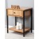 Tumbling with a box Frame, 408 × 304 × 504 mm, chipboard, color of oak vanan / ferrous metal
