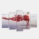Carty clock is wall-mounted, modular "girl in red", silent, 80 x 140 cm