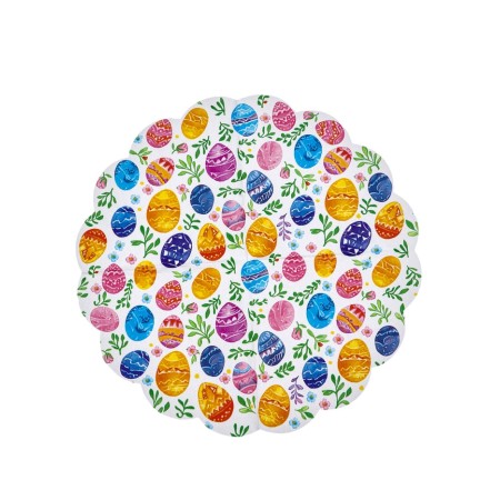 Easter round napkins paper Art Bouquet Rondo "Watercolor Eggs", 1 layer, d = 32 cm, 12 pcs-2