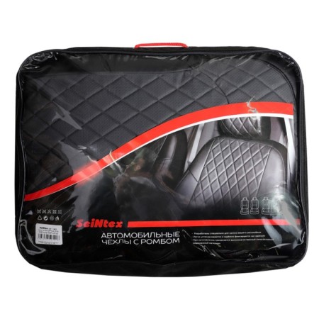 Autoshekhly for Kia Rio X-Line, (40/60), 2017-n, rhombus, eco-leather, set-1