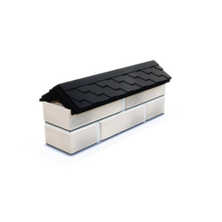 PPK parapet for a fence span of 0.5 brick, 50 × 13 × 1.5 cm, black, “flexible tile”