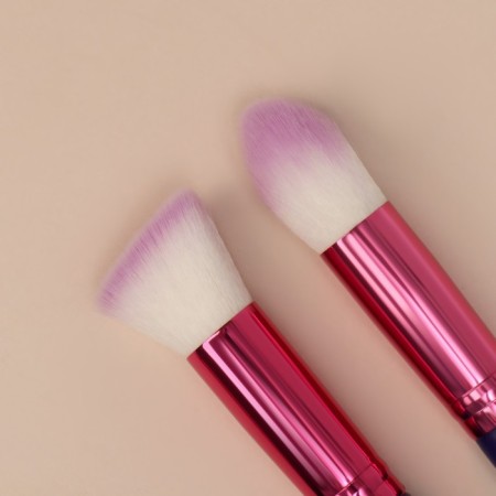 A set of makeup brushes "Pencil", 5 objects, purple/pink color-4