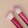 A set of makeup brushes "Pencil", 5 objects, purple/pink color