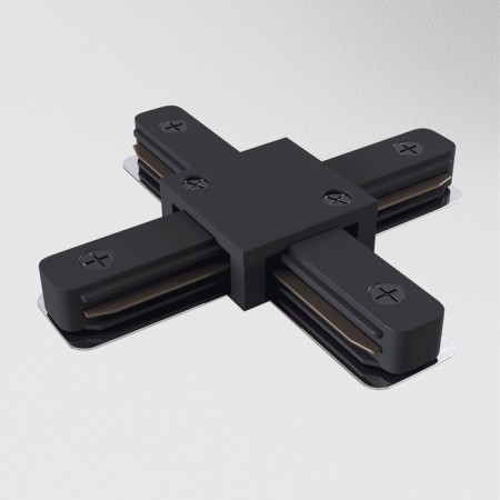 Connector X-shaped for the Technical tra001CX-11B, 11x11x2.3 cm, black color, black-1