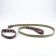 Set: collar (45-60x2.5 cm) leather and leash (150x2.5 cm) canvas, brown color