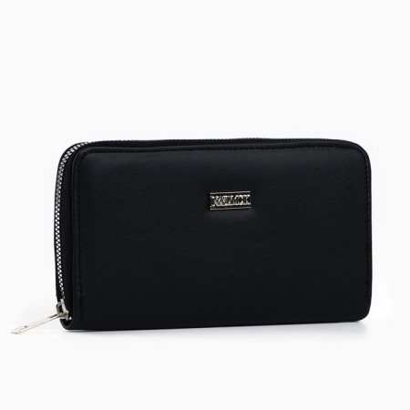 Nazamok wallet, 19x9.5x2 cm, leatherette, black color-1