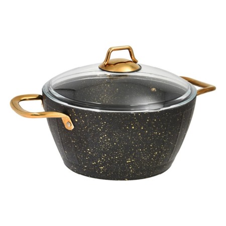 A set of dishes of 3 objects: 2 pots, pan, black color, 2.8/4.3 l/26 cm-5