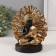 Souvenir Polystone "Buddha. Palm sheet" gold and black 14.5x9x17.5 cm