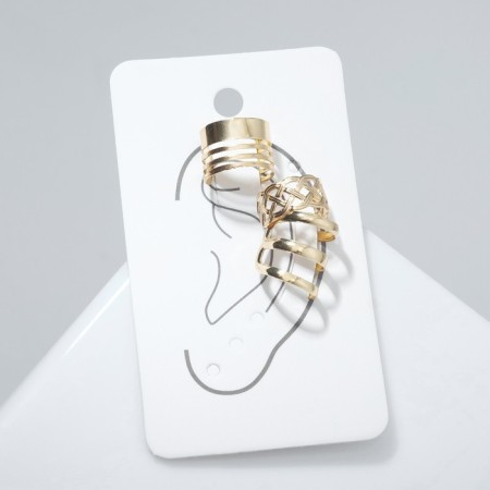 Earrings "Kaffa" set of 3 pcs., Pattern, color gold-2