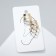 Earrings "Kaffa" set of 3 pcs., Pattern, color gold