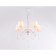 Suspended chandelier with lampshade and crystal Ambrella Light, Modern, TR4603, 5HE27, white color