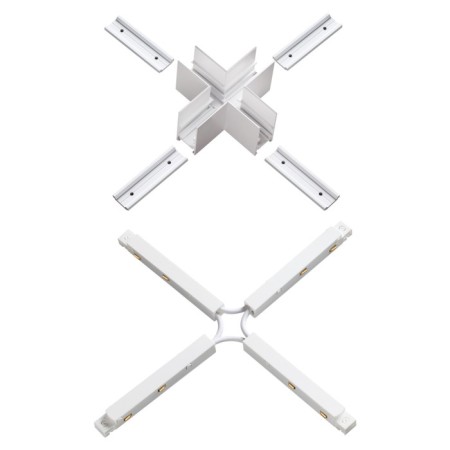 Connector X-shaped flum, white color-4