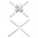Connector X-shaped flum, white color