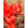 Baltic bow No. 3 "Golden stripes", the color is red, d = 7-8 cm