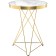 Wooden table Milena metal, white/gold 60x60x76 cm