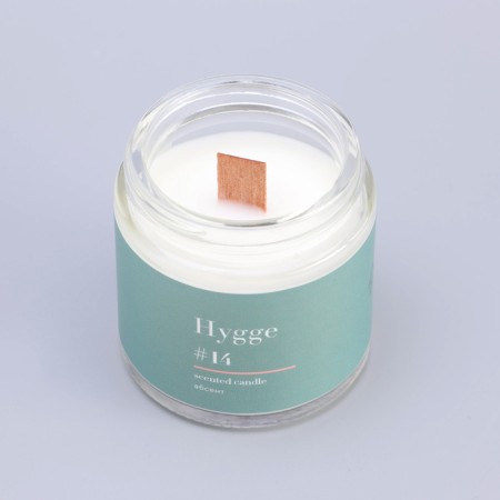 Aromatic candle "Hygge" #14 absinthe, soy wax, in a bank, 90 g-11