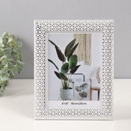 Photo frame plastic 15x20 cm "Silver Crystals" White 1.3x19.4x24.4 cm