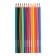 Pencils of 12 colors, Erichkrause, plastic, hexagonal, 2.6 mm barrels, cardboard packaging, euro suspension
