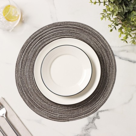 Serving napkin on the table “Duo”, d = 30 cm, brown color-1