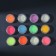 Nail pigment glowing in the dark, a set of 12 jars, 3 g, multi -colored