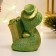 Figure "Snake with a gift" Green with gilding, 6x4x4cm