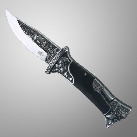 Folding "Barin" steel - 65x13, handle - wood, 23 cm