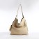 Shoper bag on fasting, beige color