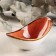 Ceramic sapphire salad, 14.5 × 8 × 6.5 cm, orange color