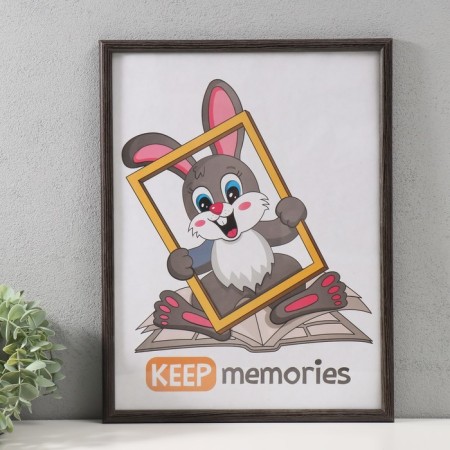Photo frame MDF 30x40 cm, No. 5 "Simple", wenge (plastic screen)-1