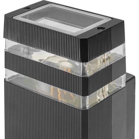 Wall lamp, invoice Duwi Techno, 110x95x200mm, E27, alum/glass, IP65, black,-3