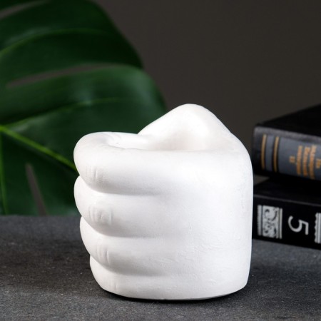 Kashpo - Organizer "Compressed Fist" Pearl, 10x10x10cm-3