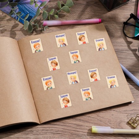 Paper stickers of the Evaluation "School", 10.5 x 18 cm-2