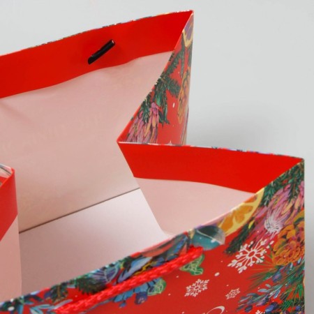 Square Packet "Happiness in the New Year", 20 x 20 x 20 cm, New Year-3