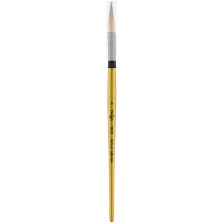 Synthetic brush, round, gamma "Gold Brush" No. 6, French mount, short handle-3