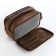 Cosmetic bag on lightning, brown color