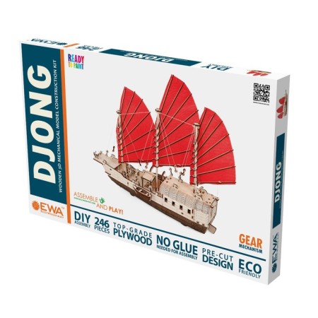 A prefabricated model of wood “Ship with sails. Junk"-11