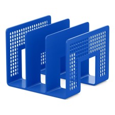 Vertical paper tray, 3 compartments, Erichkrause Classic, blue