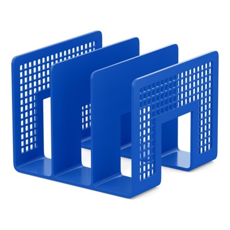 Vertical paper tray, 3 compartments, Erichkrause Classic, blue