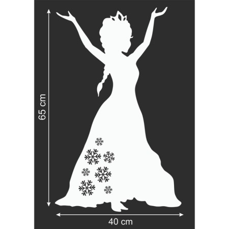 Decorative sticker for windows "Snow Beauty" 40x65 cm-1