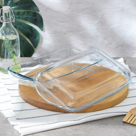 Rectangular shape for baking and baking of Borcam heat -resistant glass, 2 l-1