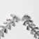 Hanging earrings with rhinestones "bunch" rectangles, white color in silver, 6.5 cm