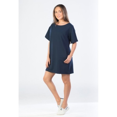 Women's dress, size 54, dark blue color-2